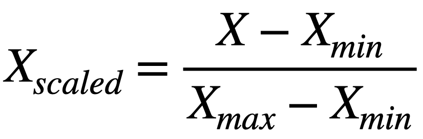 min max normalizer formula equation
