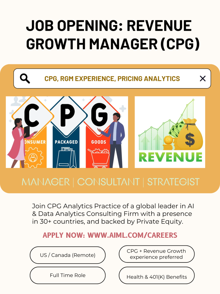job opportunity revenue growth manager cpg